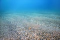 Sandy Sea Bottom Underwater Background, Underwater Blue Ocean Royalty Free Stock Photo