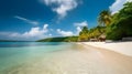 Sandy serenade, enchanting tropical beach, soft sands, and tranquil beach serenade