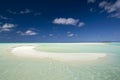 Sandy,shallow,tropical beach. Aitutaki,