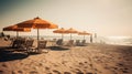 Sandy shoreline, sandy beach, whispy clouds, and scenic beauty of the shore