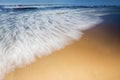 Sandy shoreline with motion in the netherlands