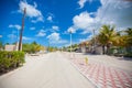 Sandy street in an exotic country on the Mexican