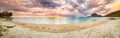 Sandy tropical beach. Panorama. Royalty Free Stock Photo