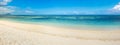 Sandy tropical beach. Panorama. Royalty Free Stock Photo