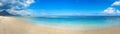 Sandy tropical beach. Beautiful landscape. Panorama. Royalty Free Stock Photo