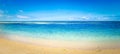 Sandy tropical beach. Beautiful landscape. Panorama. Royalty Free Stock Photo