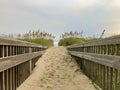 Sandy walkway leading to the beach and ocean