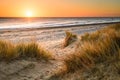 Sunrise on the Norfolk coast at Winterton on Sea Royalty Free Stock Photo