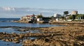 Sandycove beach and the James Joyce Tower Royalty Free Stock Photo