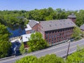 Sanford Mill aerial view, Medway, Massachusetts, USA Royalty Free Stock Photo