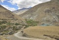 Beautiful view of Confluence of the Zanskar and Indus rivers in Nimmu Valley, Union Territory of Ladakh, INDIA. Royalty Free Stock Photo