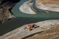 Sangam Indus and Zanskar Rivers meeting in Leh