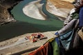 Sangam Indus and Zanskar Rivers meeting in Leh