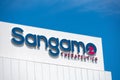 Sangamo sign and logo atop American biopharmaceutical company Sangamo Therapeutics