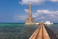 Sanganeb lighthouse Red Sea Royalty Free Stock Photo