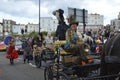 The Sangar family lead the Margate Carnival with horse drawn wagons Royalty Free Stock Photo