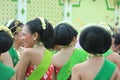 Sanggul konde is a traditional Javanese women`s hair style, used at weddings, or traditional Javanese dances.