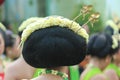 sanggul konde is a traditional Javanese women`s hair style, used at weddings, or traditional Javanese dances.