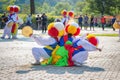 Sangmo dancers during Korean folk dance show . Sangmo dance is one of the favorite dances of the Korean people Royalty Free Stock Photo