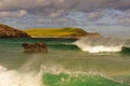 Sango beach spray, Northern Scotland Royalty Free Stock Photo