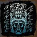 Sangre Azteca - Aztec blood - Aztec Pride - spanish text Royalty Free Stock Photo