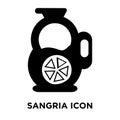 Sangria icon vector isolated on white background, logo concept o