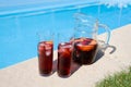 Sangria by the Pool Royalty Free Stock Photo