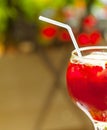 Sangria, spanish drink- Red wine and fruit. Royalty Free Stock Photo