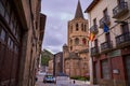 Sanguesa, Navarra Spain march 6 2022, The church of Santa Maria la Real Royalty Free Stock Photo