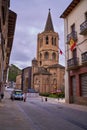 Sanguesa, Navarra Spain march 6 2022, The church of Santa Maria la Real Royalty Free Stock Photo