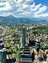 The Sanhattan neighborhood, Santiago de Chile, from Gran Torre Costanera Royalty Free Stock Photo