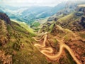 Sani Pass down into South Africa