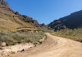 Sani pass to Lesotho Royalty Free Stock Photo