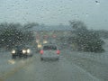 Florida toll bridge rainy day