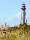 Sanibel Island Lighthouse At Christmas Royalty Free Stock Photo