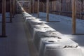 Sanitary barrack in the concentration camp of Auschwitz-Birkenau Royalty Free Stock Photo