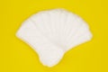 Sanitary napkin or sanitary pad for intimate hygiene on a yellow background Royalty Free Stock Photo