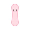 Daily sanitary pad cute emoji vector icon