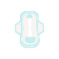 Sanitary pad. isolated image of protective device during woman`s menstrual cycle