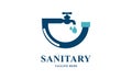 Sanitary, plumbing and water logo design vector