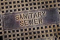Sanitary Sewer Man Hole Cover Iron Lid Royalty Free Stock Photo