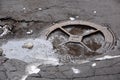 Sanitary Sewer Manhole Royalty Free Stock Photo