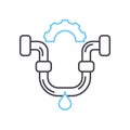 sanitary system line icon, outline symbol, vector illustration, concept sign