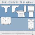 The sanitary technician Royalty Free Stock Photo