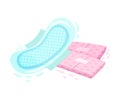 Sanitary Towel for Female Intimate Hygiene Vector Illustration