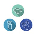 Sanitation accessories Icon - help during Coronavirus or COVID19