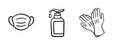 Sanitation accessories Icon - help during Coronavirus or COVID19