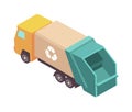 Sanitation Truck Isometric Composition Royalty Free Stock Photo