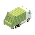 Sanitation Truck Recycling Composition Royalty Free Stock Photo