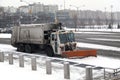 Sanitation truck street snow cleaning